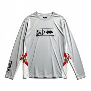 Koofin Gear Shirt Men's Long Sleeve 2XL Fishing Lightweight Grey